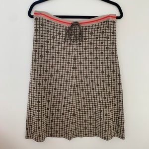 Orla Kiely A-Line Wool Knit Skirt